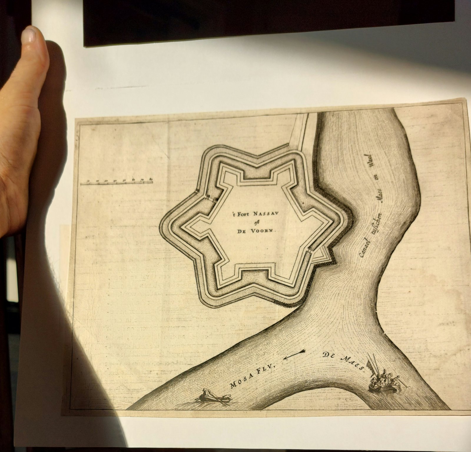 Joan Blaeu — ‘t Fort Nassau oft De Voorn, originele kopergravure, ca. 1649–1652 — foto 2