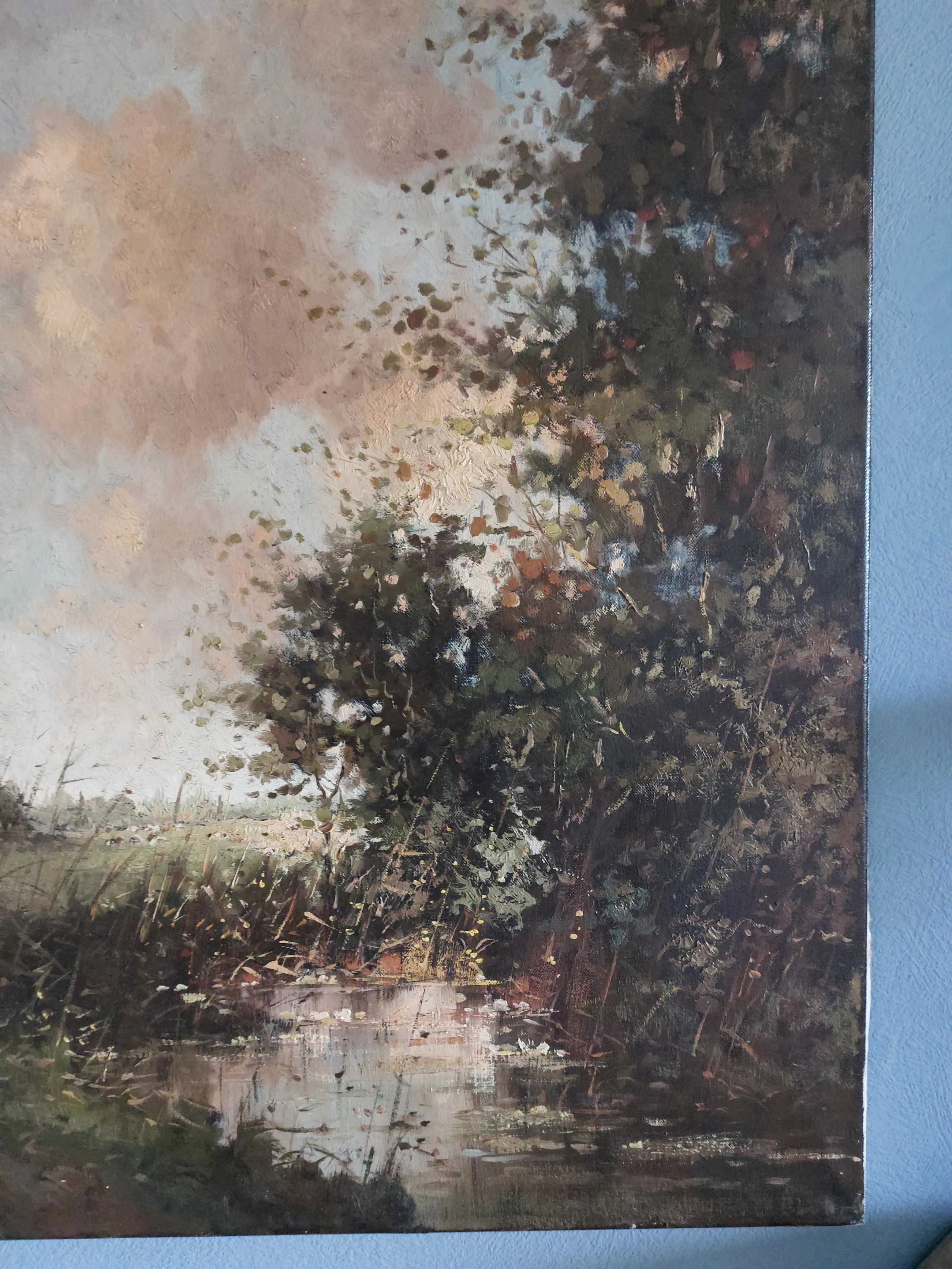 Rob de Haan — polderlandschap met molen, olieverf op doek — foto 3