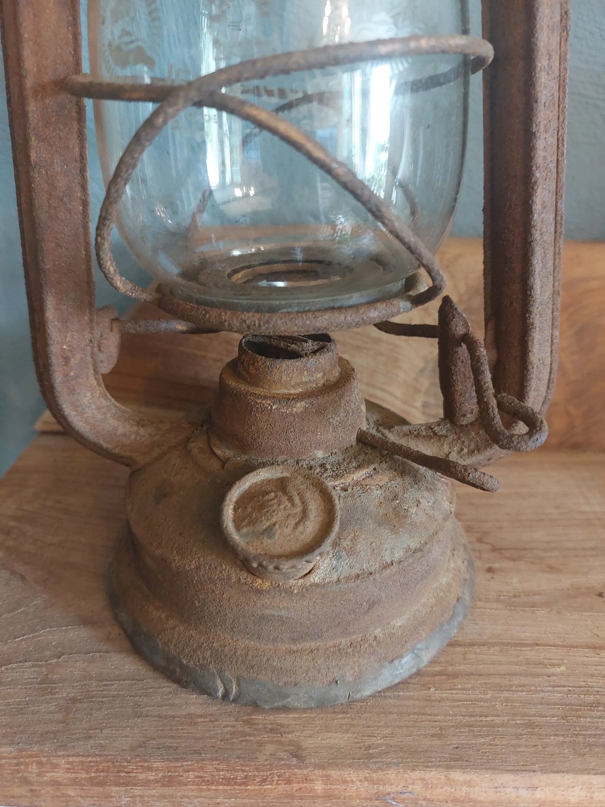 Feuerhand Nr. 275 stormlantaarn, vooroorlogs, met origineel Jenaer Glas — foto 4