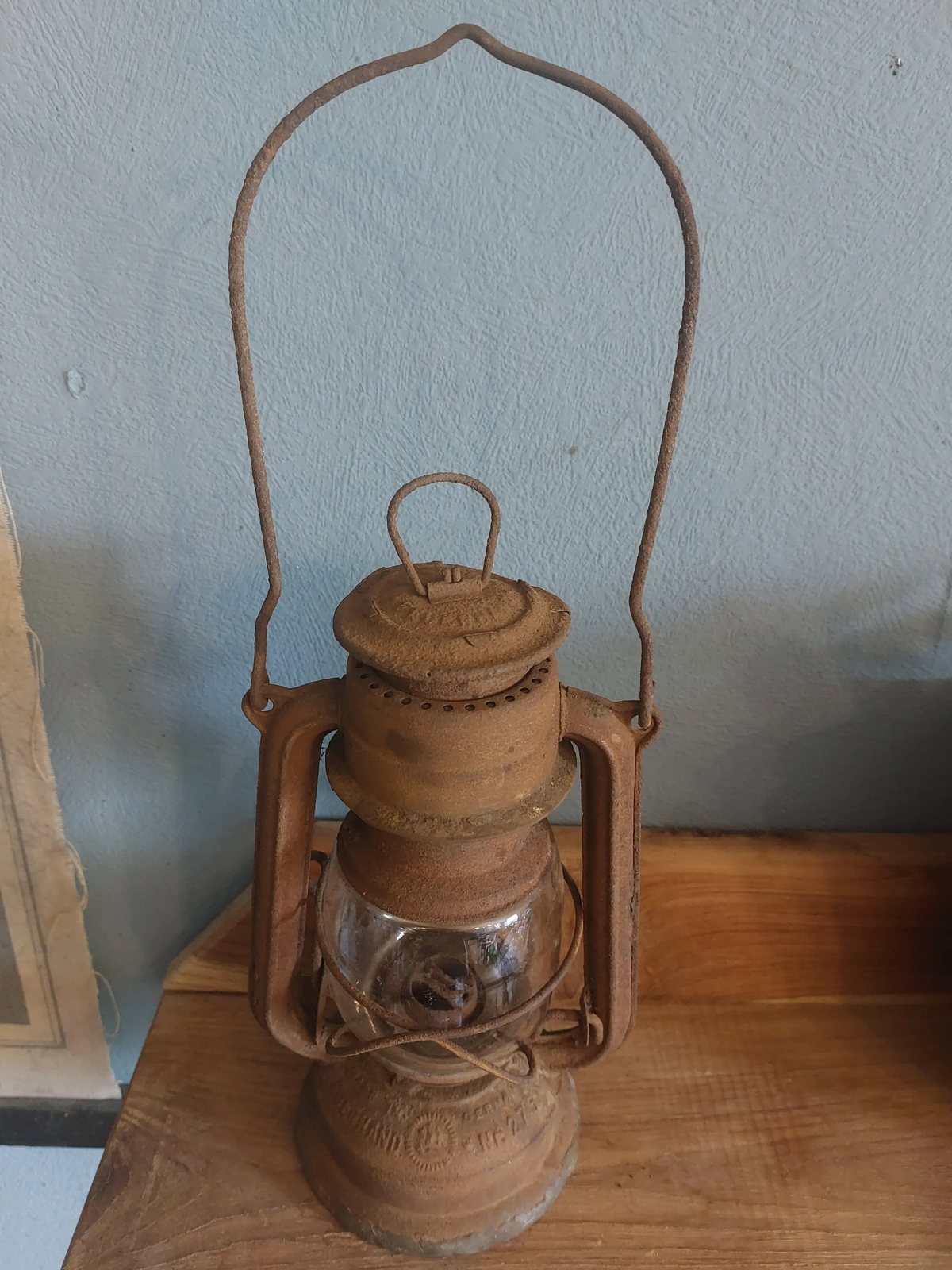Feuerhand Nr. 275 stormlantaarn, vooroorlogs, met origineel Jenaer Glas — foto 7