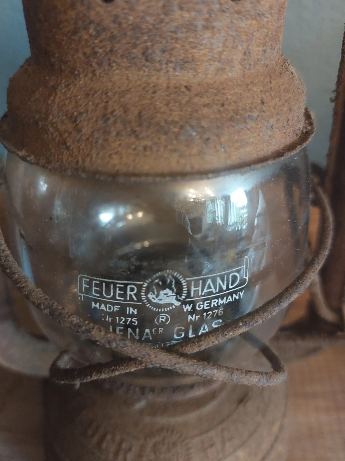 Feuerhand Baby Nr. 275 stormlantaarn, Western Germany, met origineel Jenaer Glas — foto 4