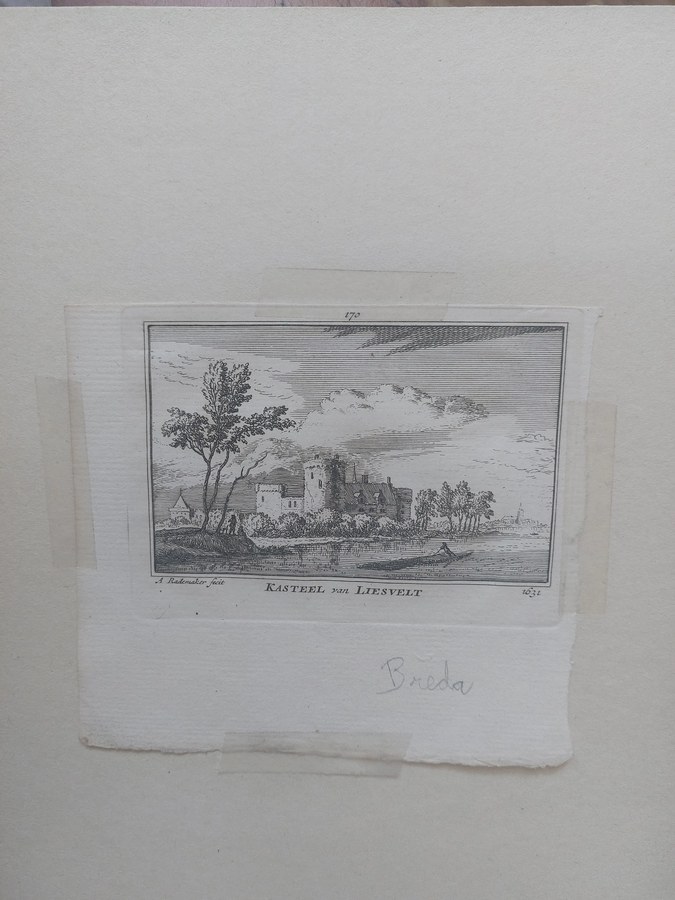 Abraham Rademaker — Kasteel van Liesvelt, kopergravure plaat 170, 1727–1733