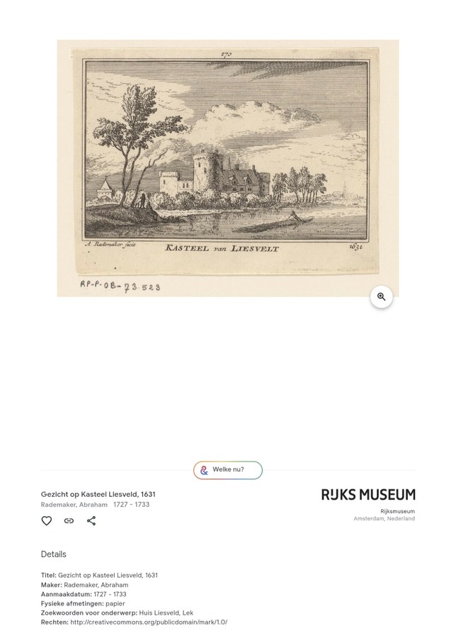 Abraham Rademaker — Kasteel van Liesvelt, kopergravure plaat 170, 1727–1733 — foto 15