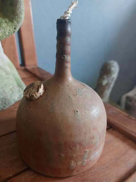 Klaas Fenne olielampje, handgedraaid aardewerk — foto 4